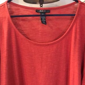 Style & Co burnt orange tunic